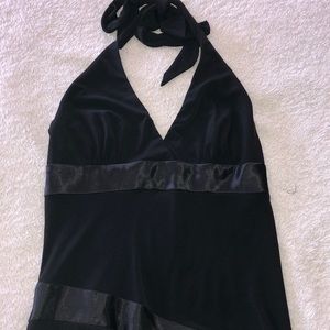 Black halter dress